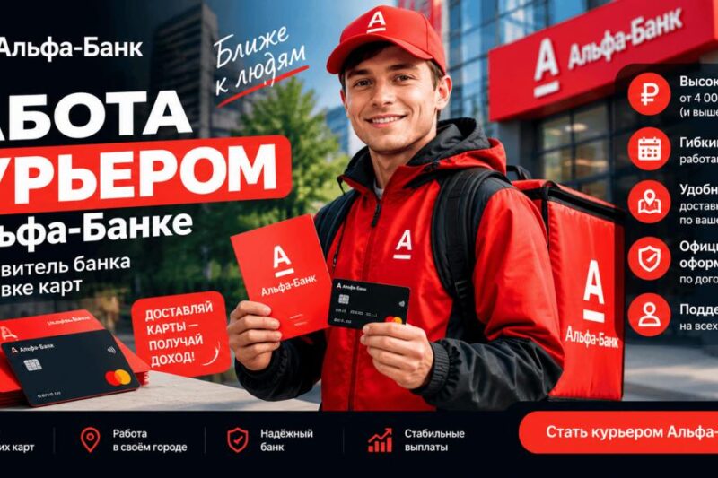 Работа курьером в «Альфа-Банк»