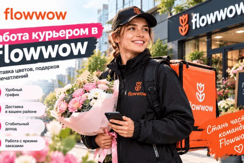 Работа курьером в «Flowwow»