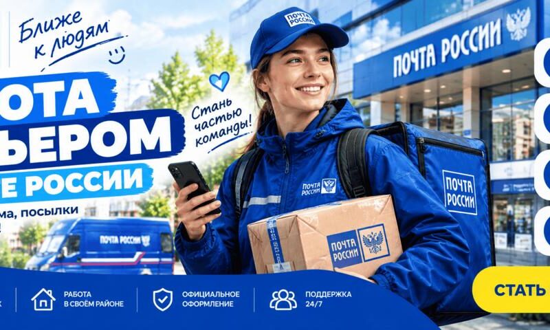 Работа курьером в «Почта России» в Астрахани