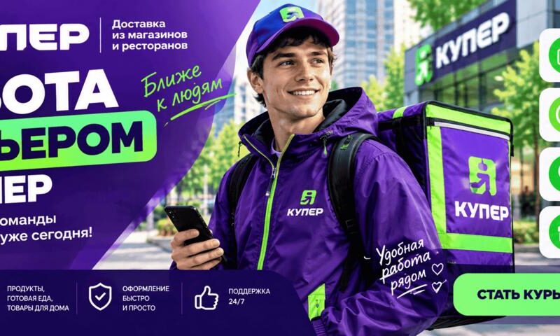 Работа пешим курьером в «Купер (СберМаркет)»